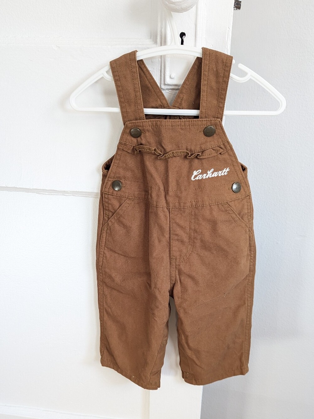 Carhartt Canvas Ruffle Overalls, 9m